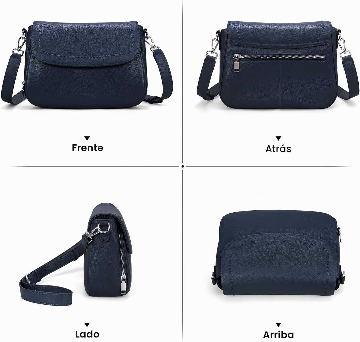 befen Bolsos cruzados de cuero genuino para mujer con cartera RFID...