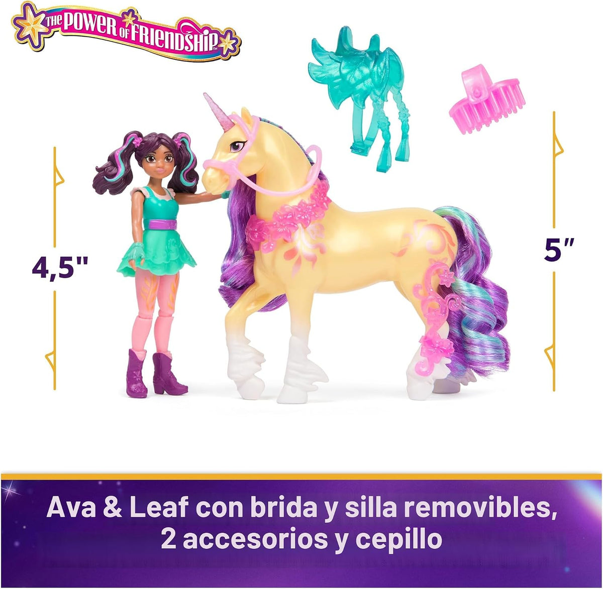 Unicorn Academy, Set de Poder de Amistad de Ava y Leaf con Silla de...