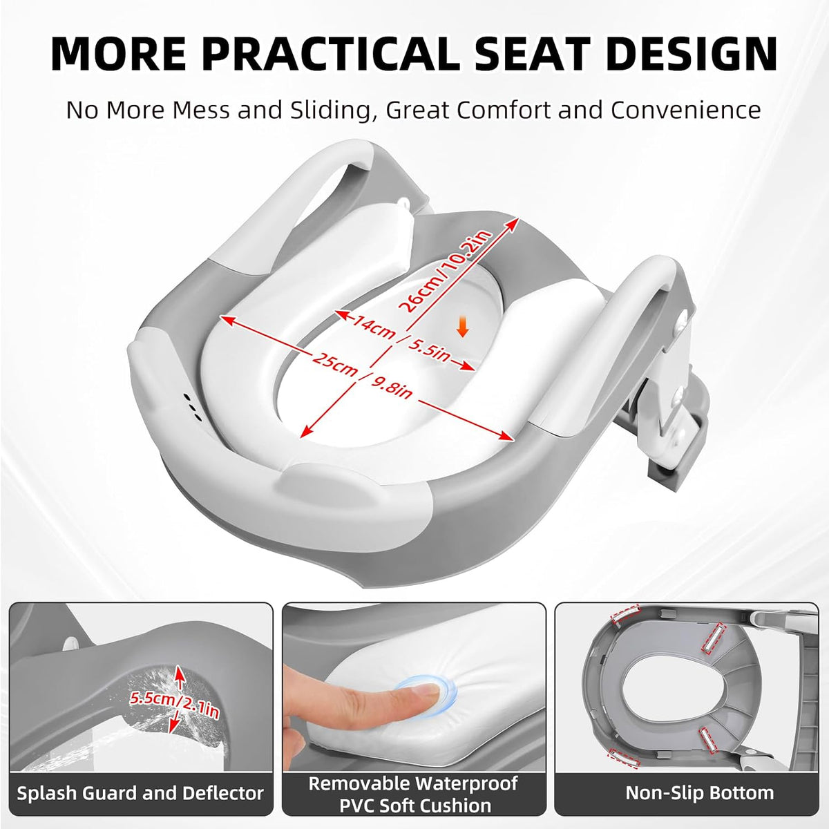 Asiento de entrenamiento para ir al baño, asiento de inodoro mejora...