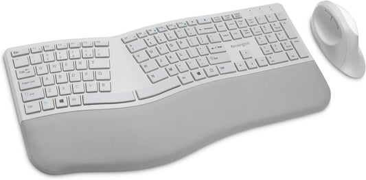 Kensington Pro Fit Teclado y ratón inalámbricos ergonómicos - Gris...