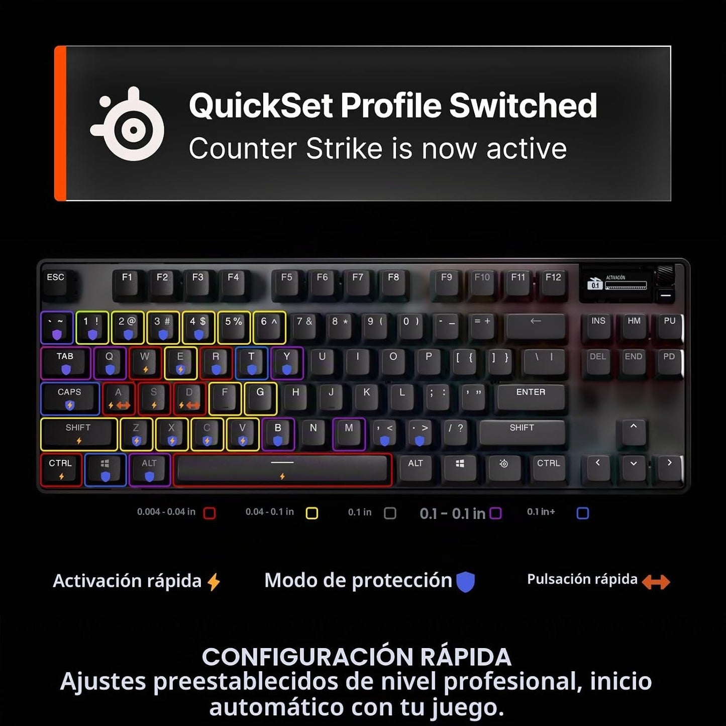 SteelSeries Apex Pro TKL Gen 3 OmniPoint 3.0 Interruptores hipermag...