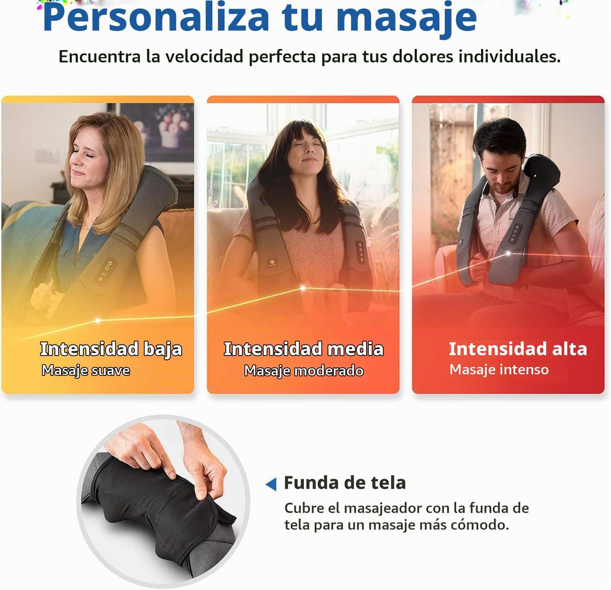 Etekcity Masajeador de cuello inalámbrico elegible por la FSA con c...