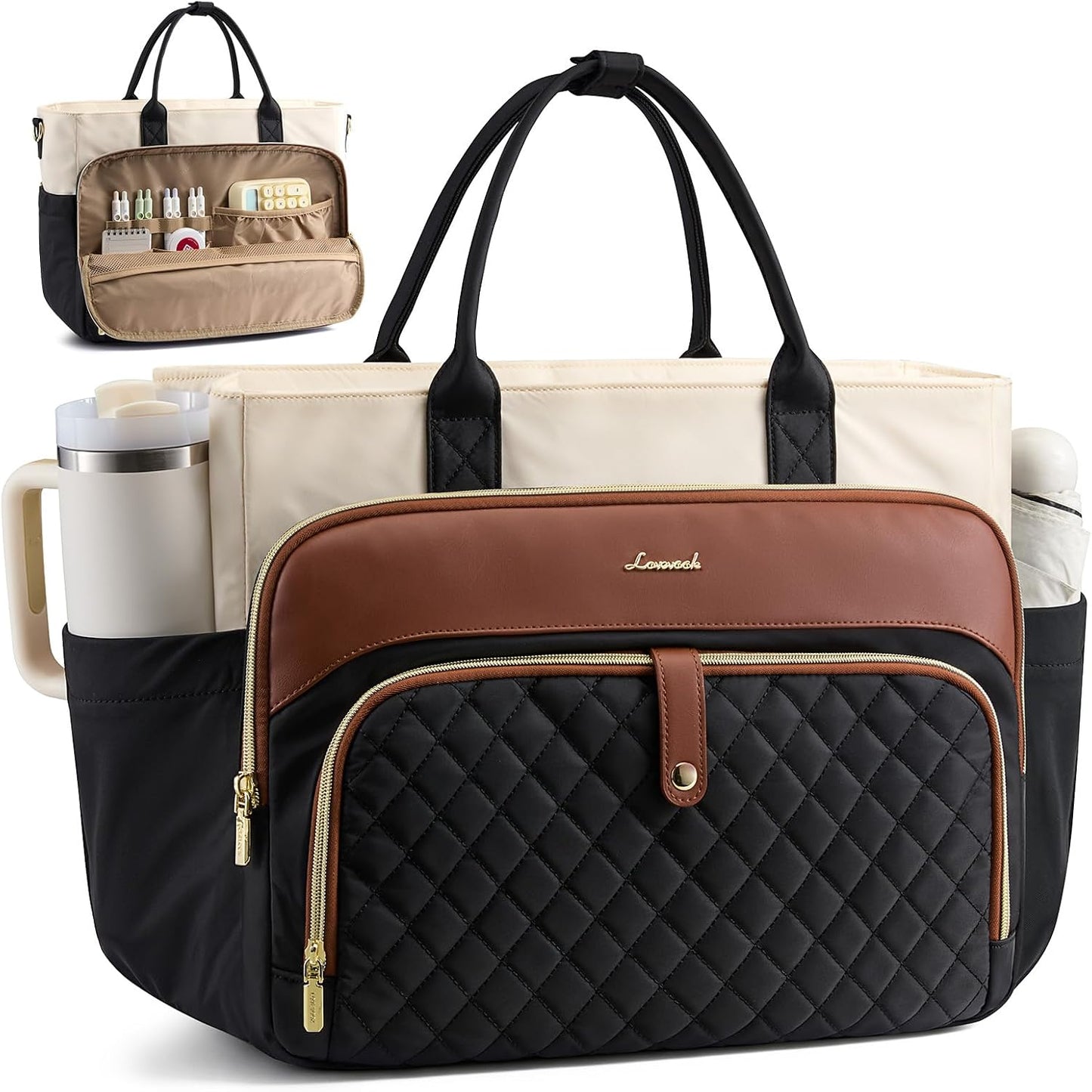 LOVEVOOK Bolsa de mano para profesora para mujer, bolsa de computad...
