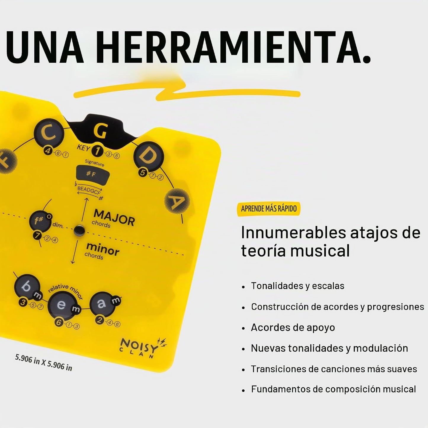 Herramienta de Rueda del Círculo de Quintas con Soporte Integrado -...