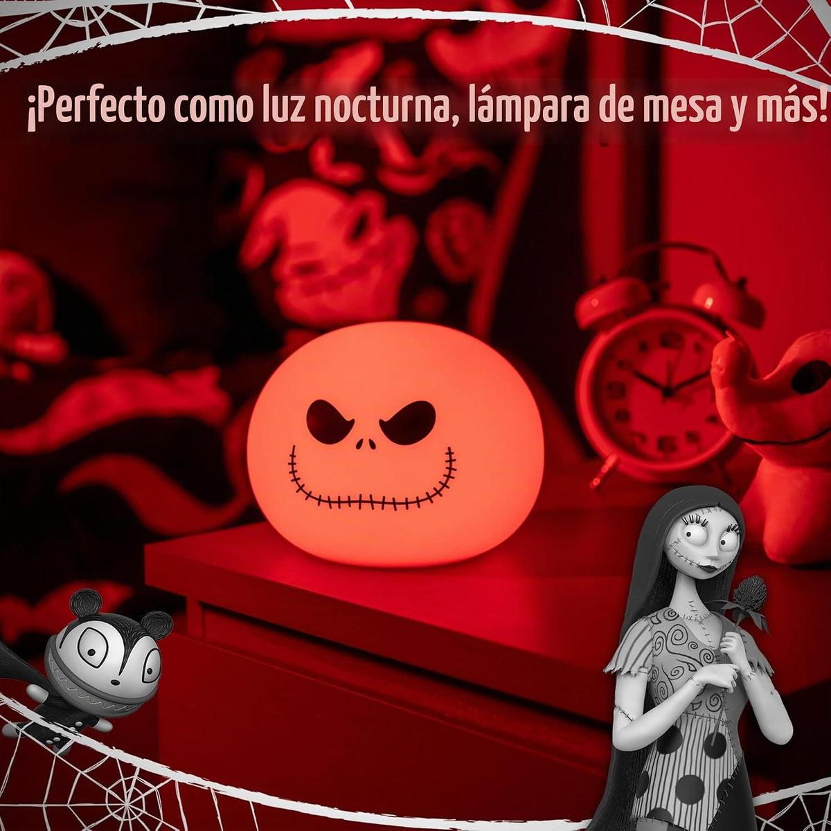 Disney Jack Skellington Squishy Light - Luz nocturna que cambia de...