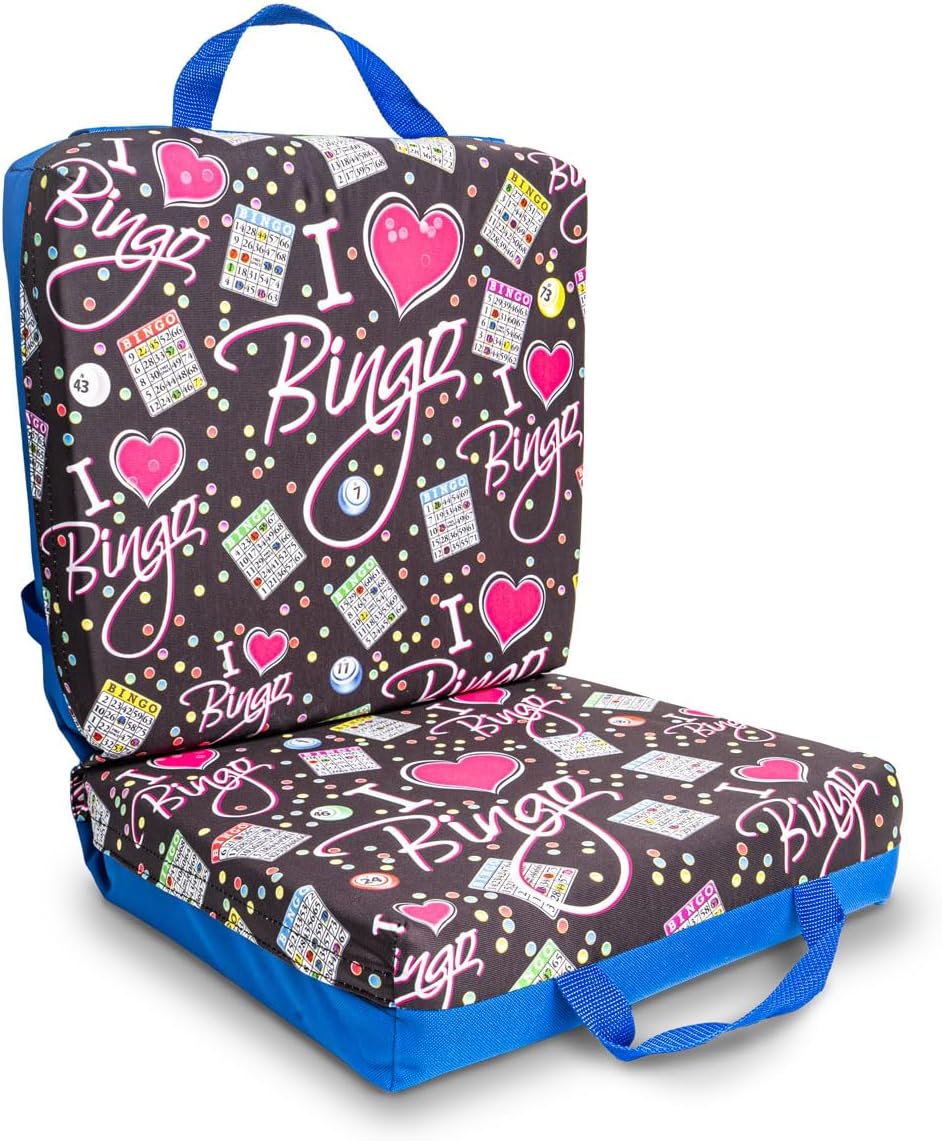 Cojín de Asiento con Patrón I Love Bingo \u2013 Almohada Extra Grue...
