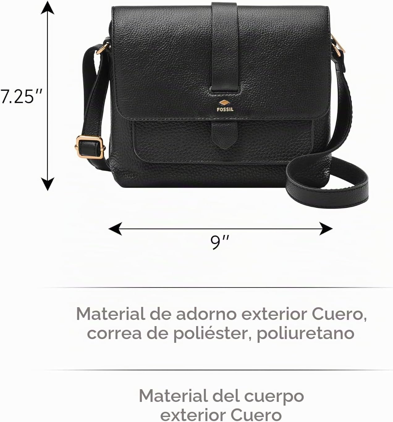 Fossil Kinley - Bolso bandolera grande para mujer