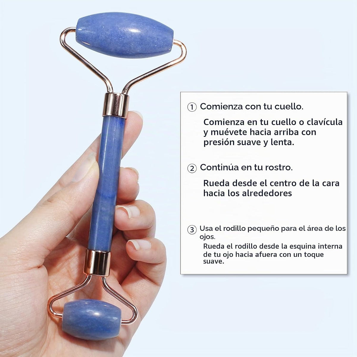BAIMEI IcyMe Gua Sha &amp; Jade Face Roller Set, herramientas para...