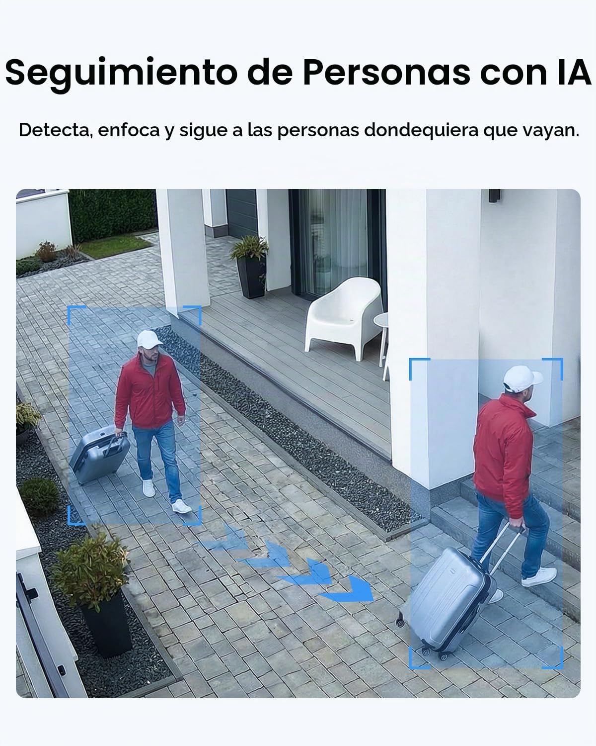 Anona Cámara de seguridad solar inalámbrica para exteriores, 2.5K 4...