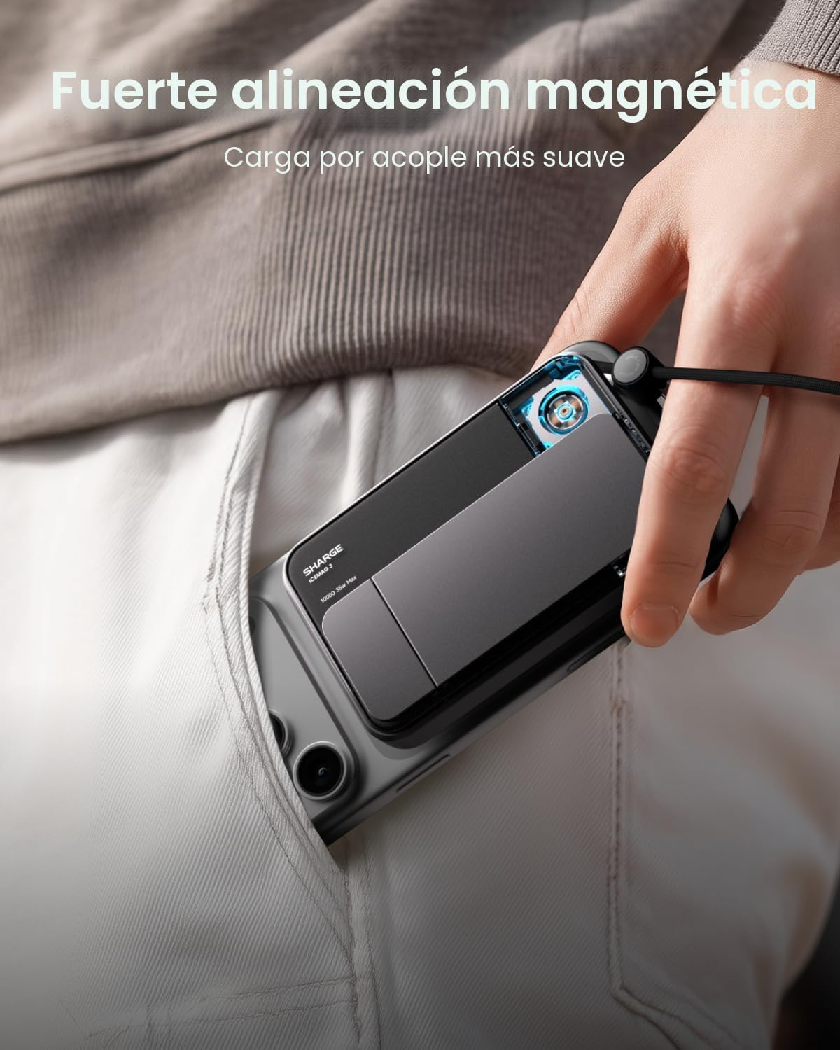sharge para MagSafe Power Bank Qi2.2 25W 10000mAh cargador portátil...