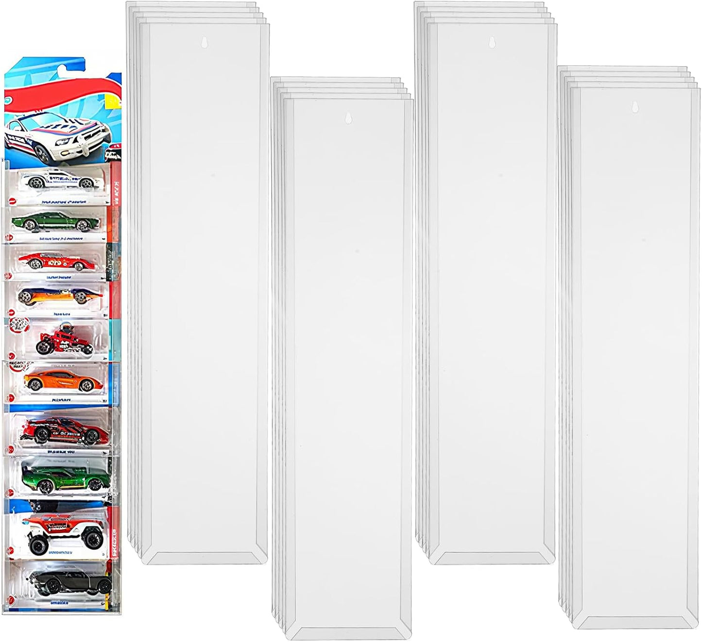 20 piezas de vitrina transparente para montaje en pared Hot Wheels,...