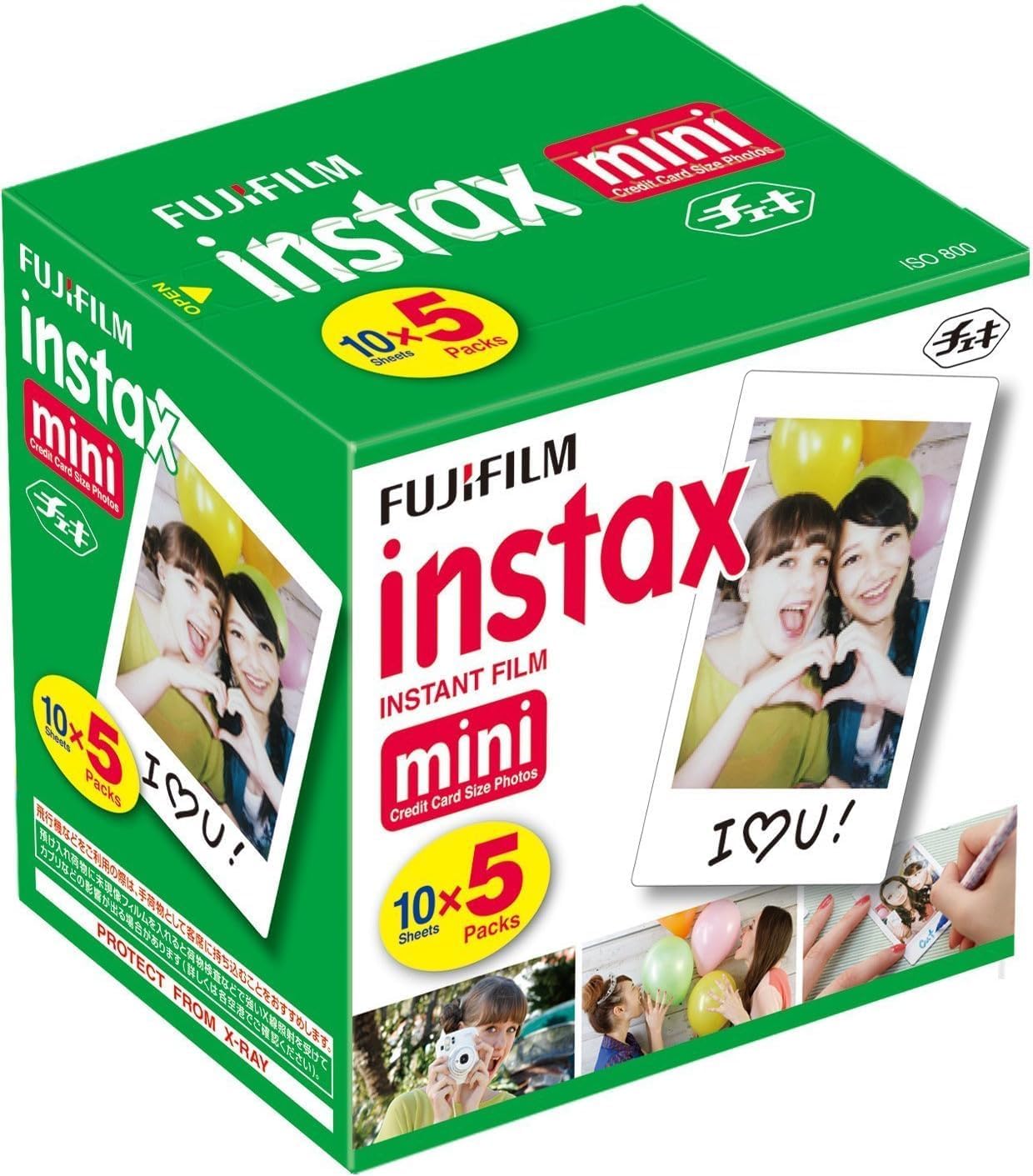 Fujifilm Mini Película Instantánea, 10 Hojas × 5 Paquetes (Total 50...