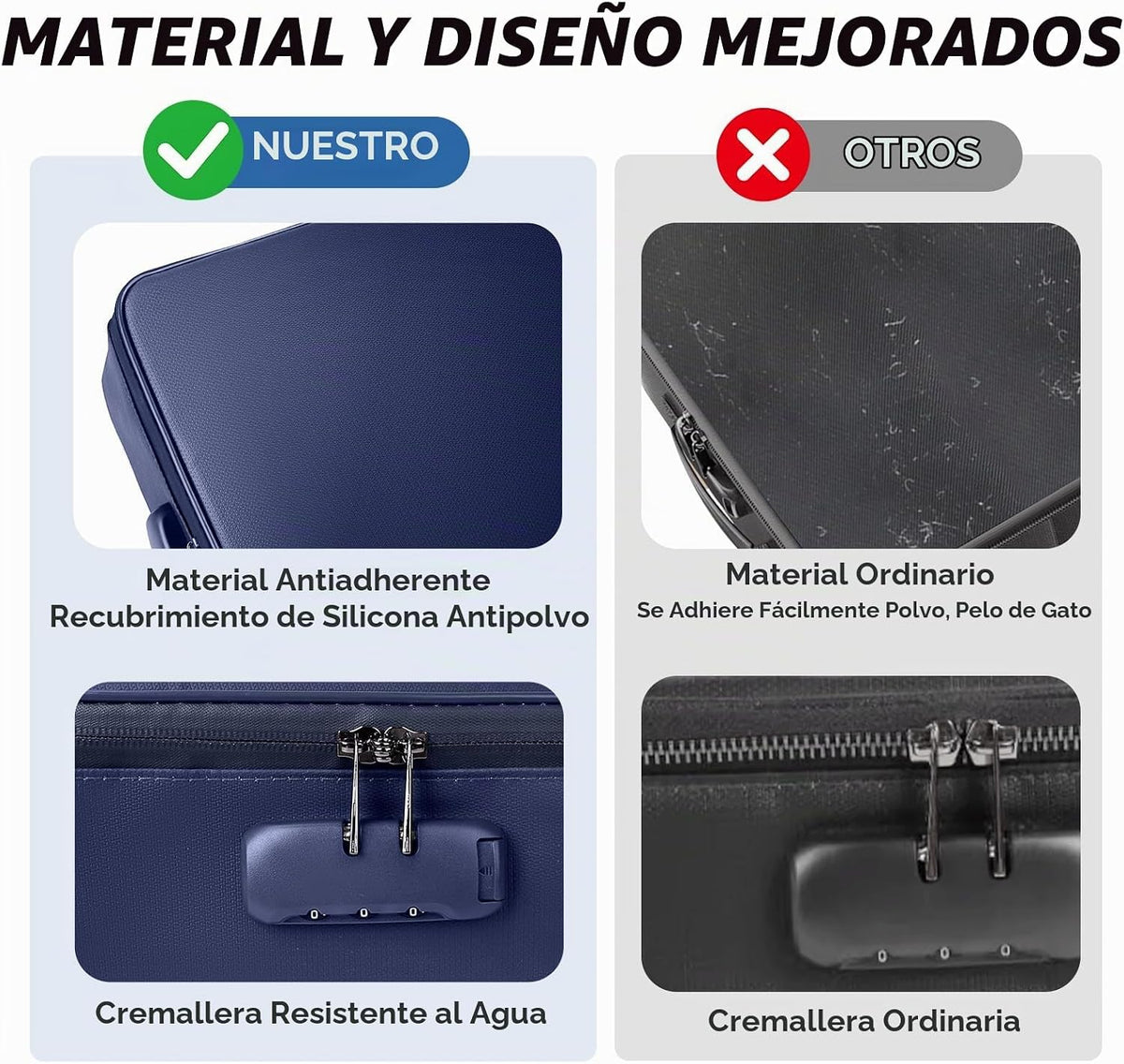 BALEINE Caja de documentos ignífuga con cerradura, bolsa portátil i...