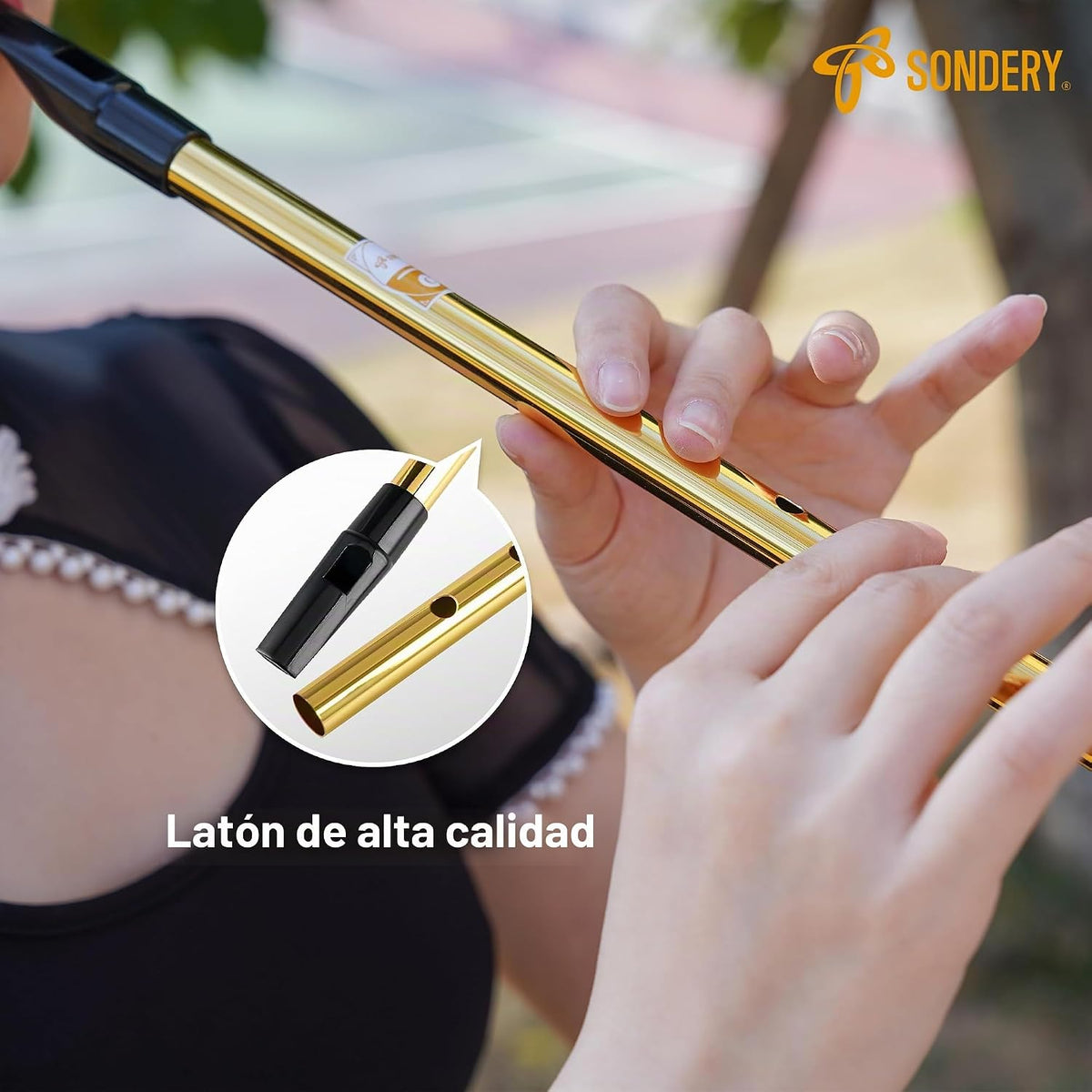 Sondery Silbato Irlandés de Lata Clave de Do Fabricado en Latón Un...