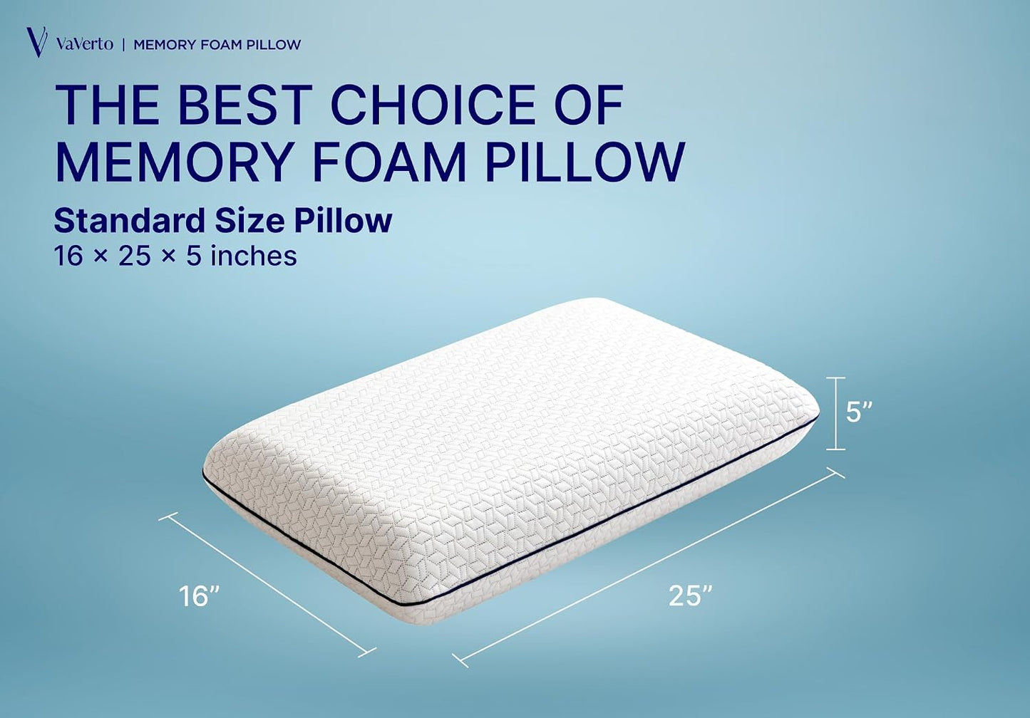 Vaverto Almohadas de espuma viscoelástica - Almohada refrescante fi...