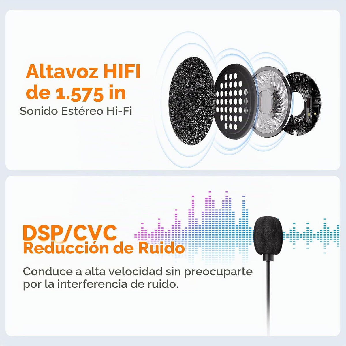 NYTALK N2 - Casco de motocicleta de 2 vías con Bluetooth, para comp...
