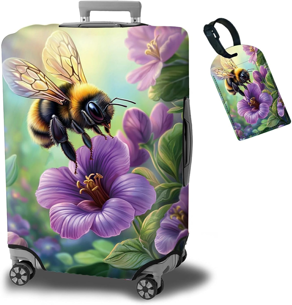 BWEGRHE Funda protectora de maleta más 1 etiqueta de equipaje adecu...
