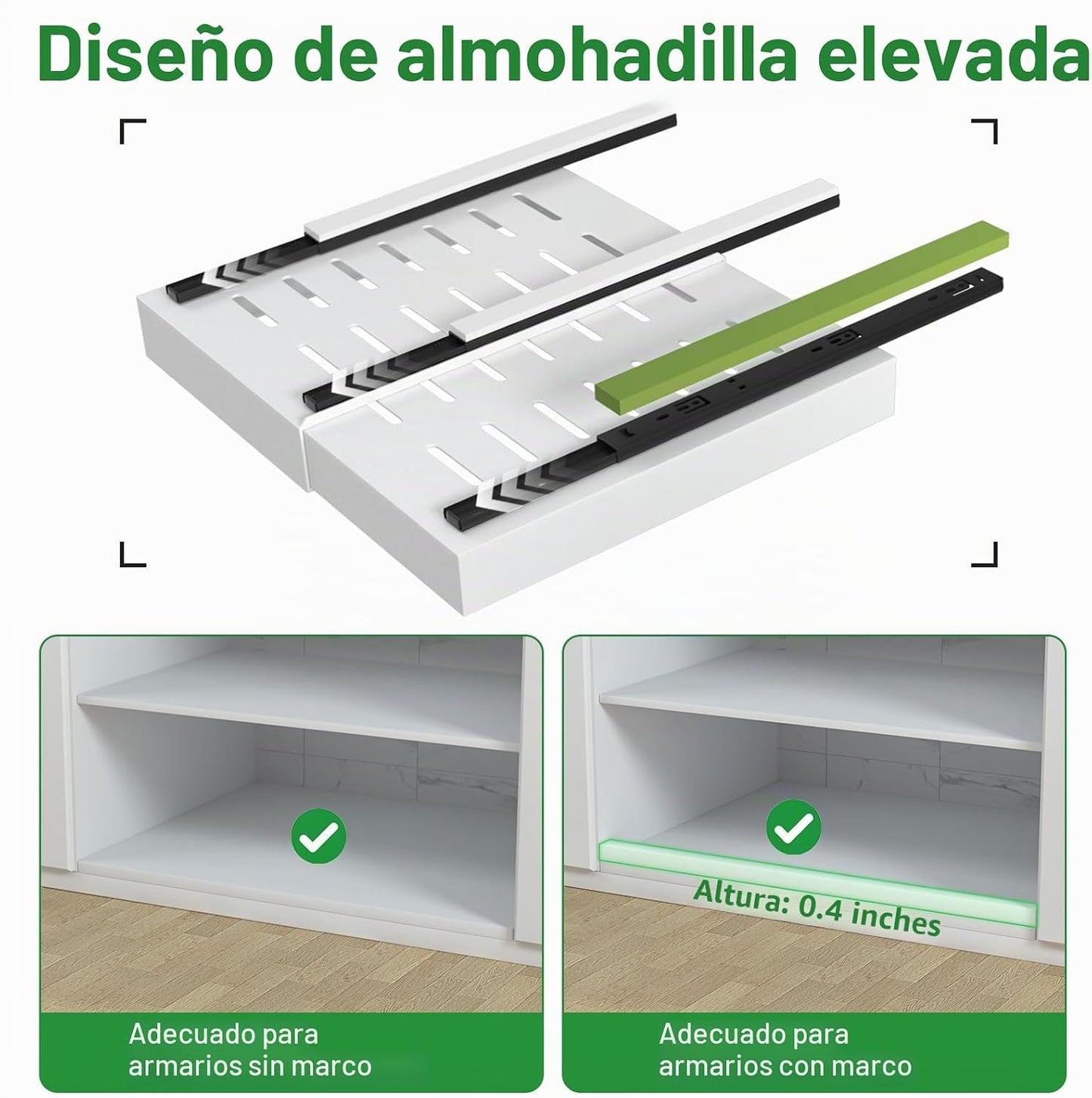PAKETA Paquete de 4 organizadores de gabinete extraíbles extensible...