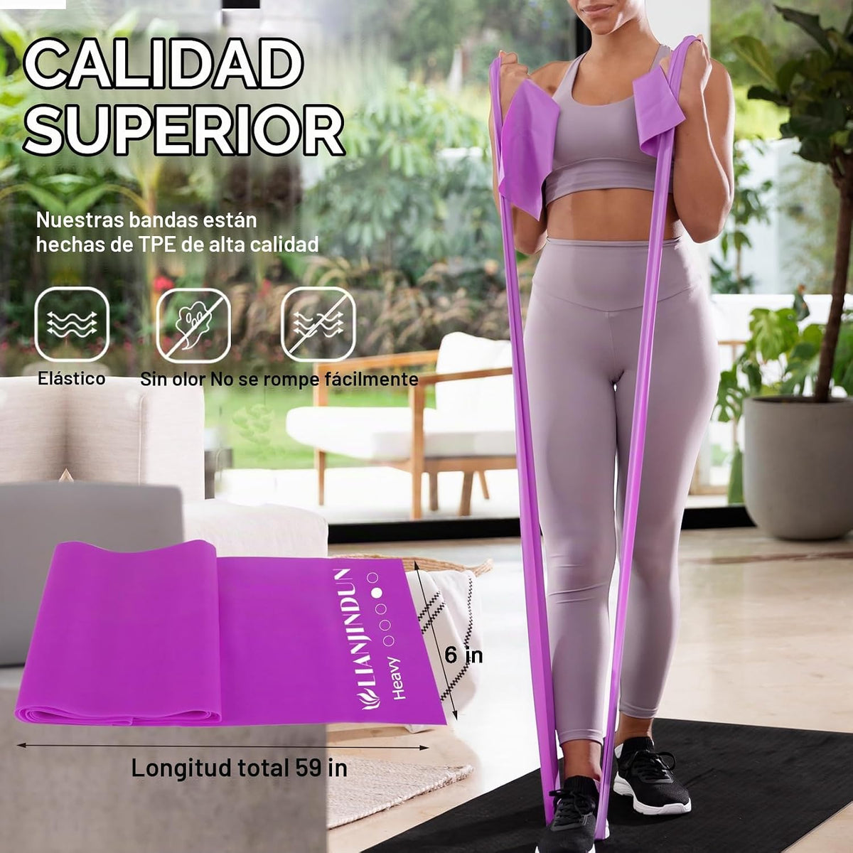 Bandas de resistencia para entrenamiento, terapia física, ejercicio...