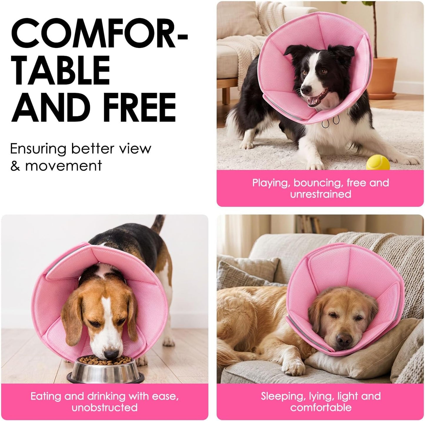 AOFITEE Cono suave para perro, conos ajustables para perros después...