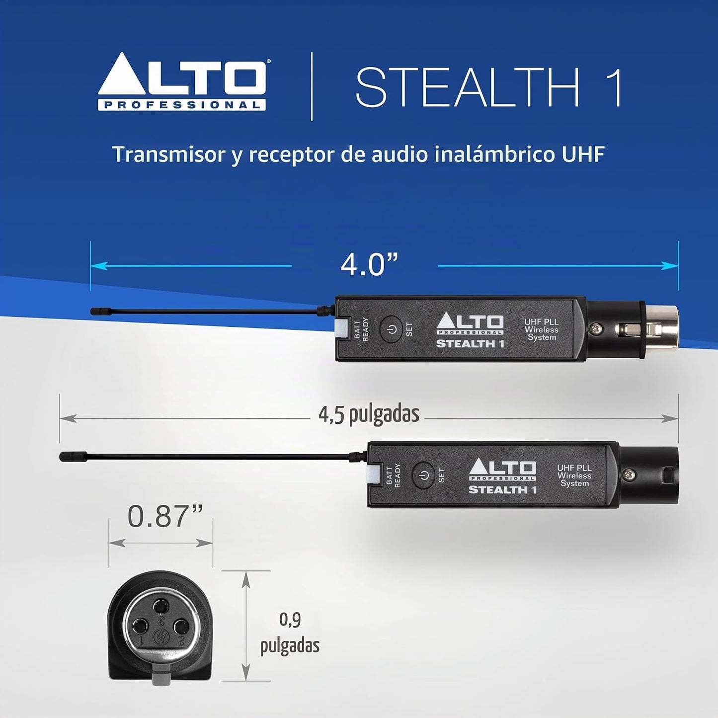 ALTO Sistema de audio inalámbrico Stealth 1 Mono UHF XLR | Juego de...