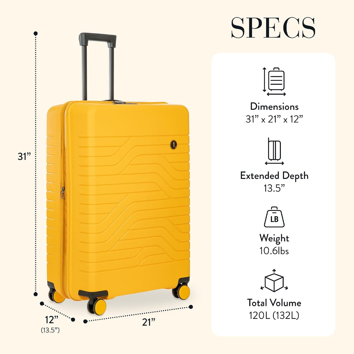 Bric's B|Y Ulisse Spinner Suitecase, mango, 30 pulgadas, By Bri...