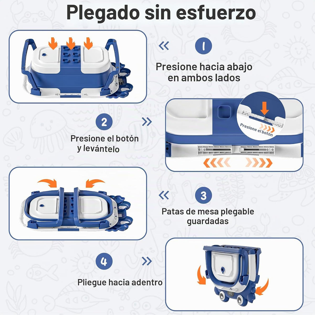 Bañera Plegable para Bebés para Recién Nacidos con Termómetro y Coj...