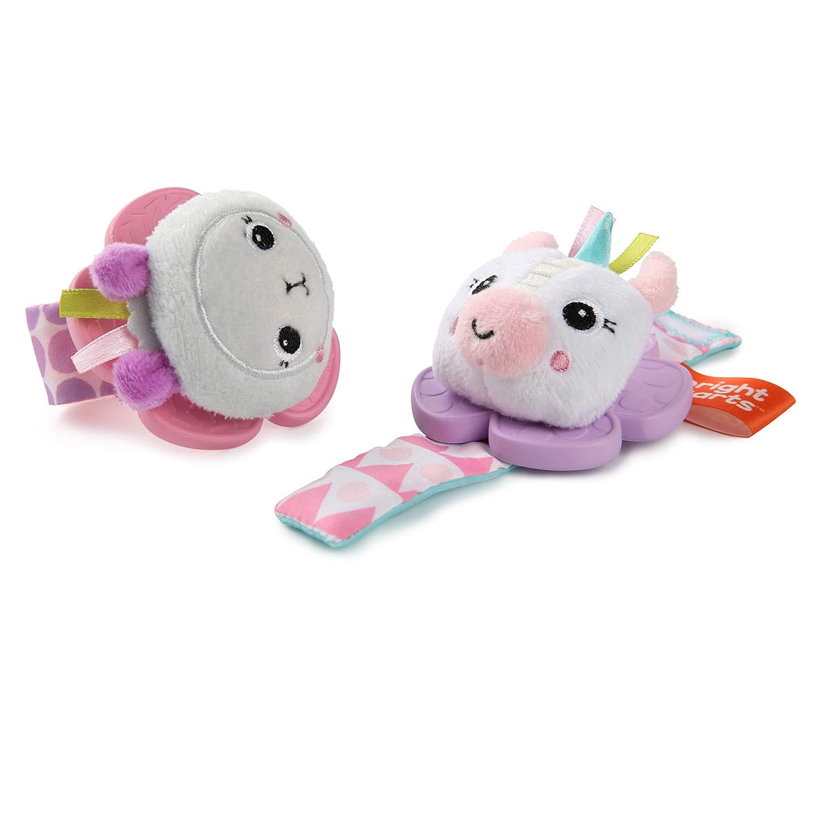 Bright Starts Rattle &amp; Teethe Wrist Pals juguete, unicornio y l...