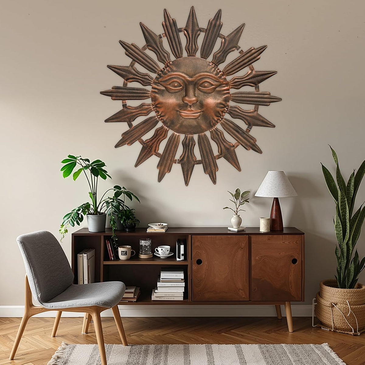 VESTCDF Decoración de pared de metal para exteriores, decoración de...