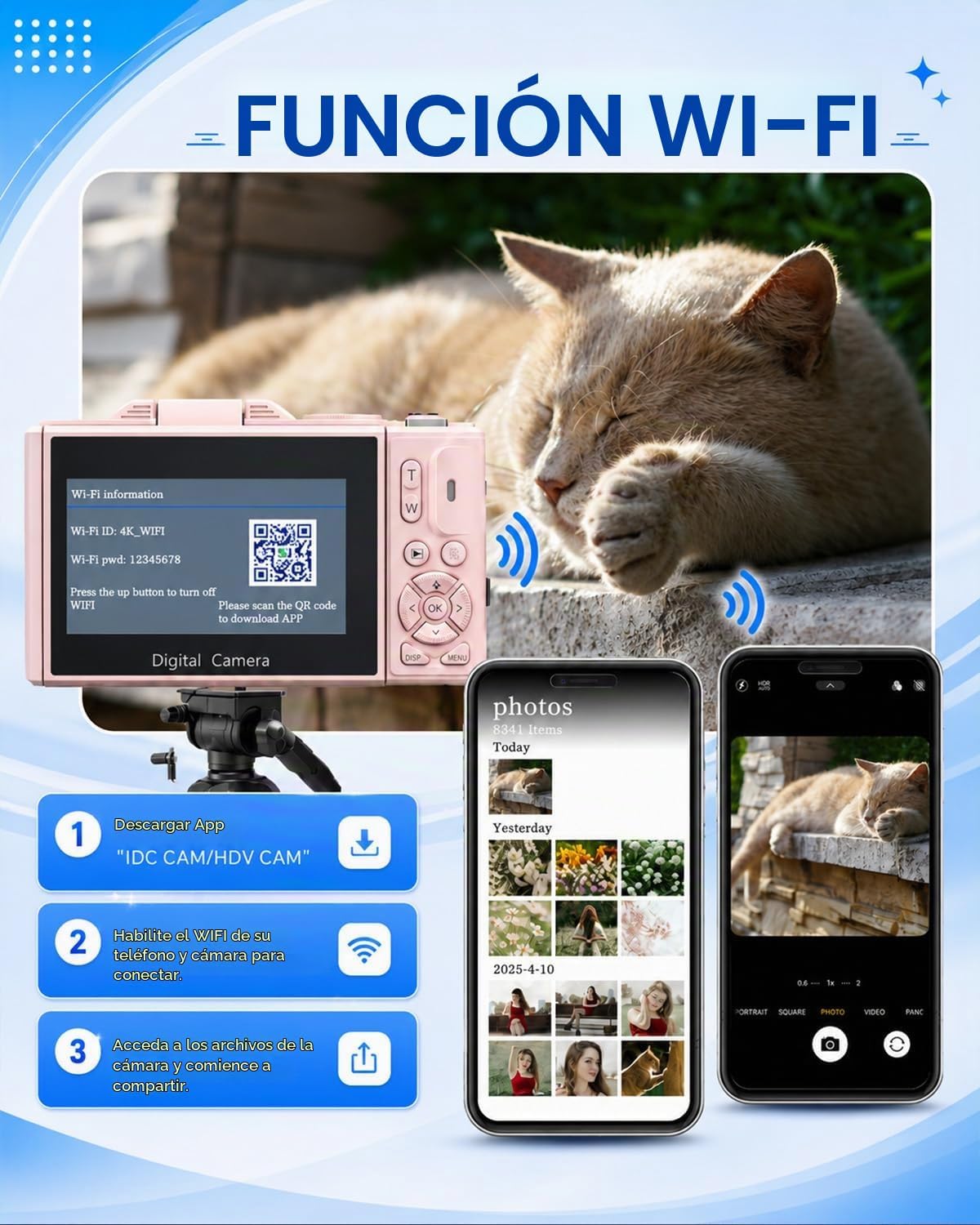 ULPTXOO Cámara digital 4K para principiantes y adolescentes, cámara...