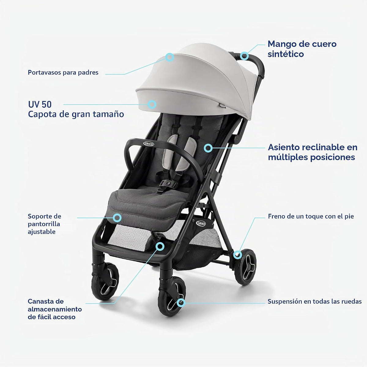 Graco® Ready2Jet Sistema de viaje \u2013 Cochecito de viaje compact...