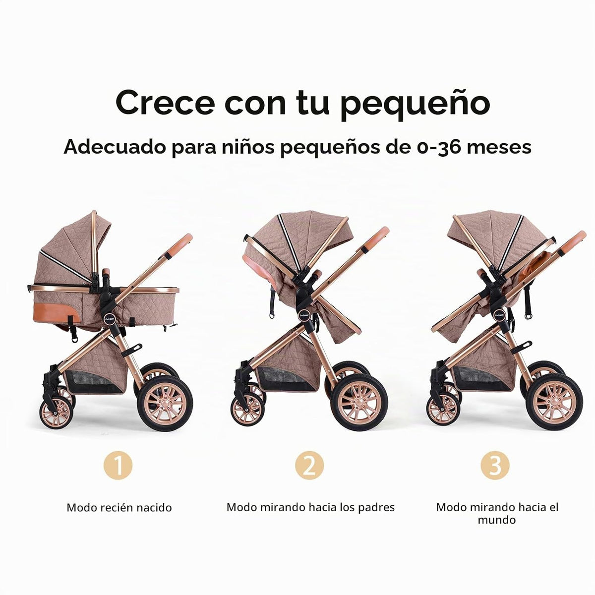 Cochildor DuraFlex - Cochecito de bebé 2 en 1, cochecito de viaje p...