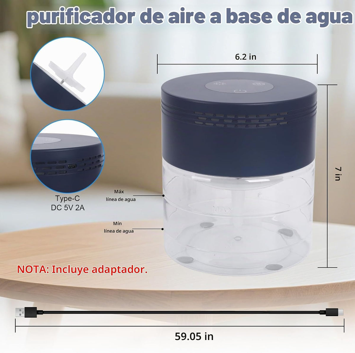 Purificadores de aire de agua para el hogar, purificadores de aire...