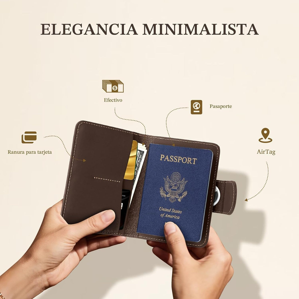 ALLIVE Portapasaportes para viajes, portapasaportes Rfid para mujer...