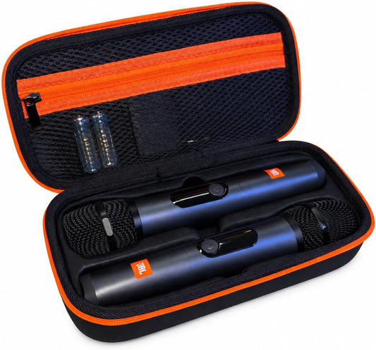 JBL Sistema inalámbrico de dos micrófonos con receptor de doble can...