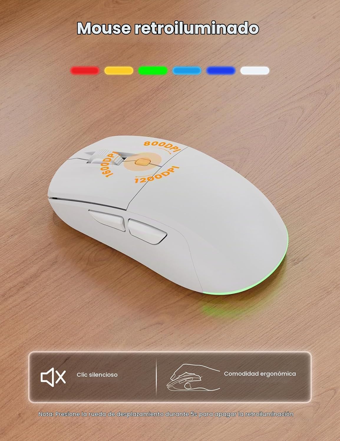 Trueque Combo de teclado y mouse inalámbricos, batería de 4000 mAh...