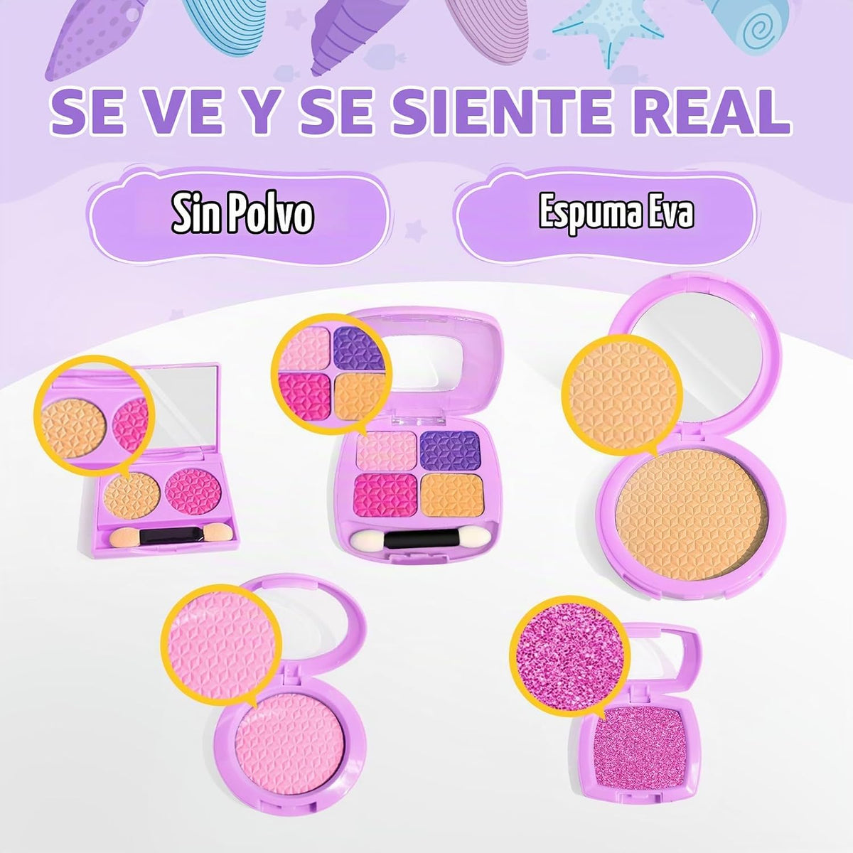 INNOCHEER Maquillaje de simulación para niños pequeños, juguetes de...