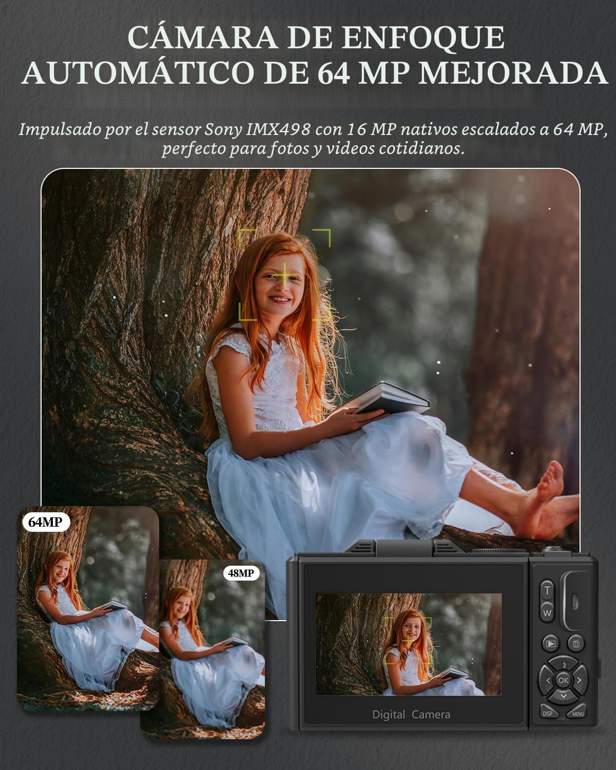 ULPTXOO Cámara digital 4K para principiantes y adolescentes, cámara...