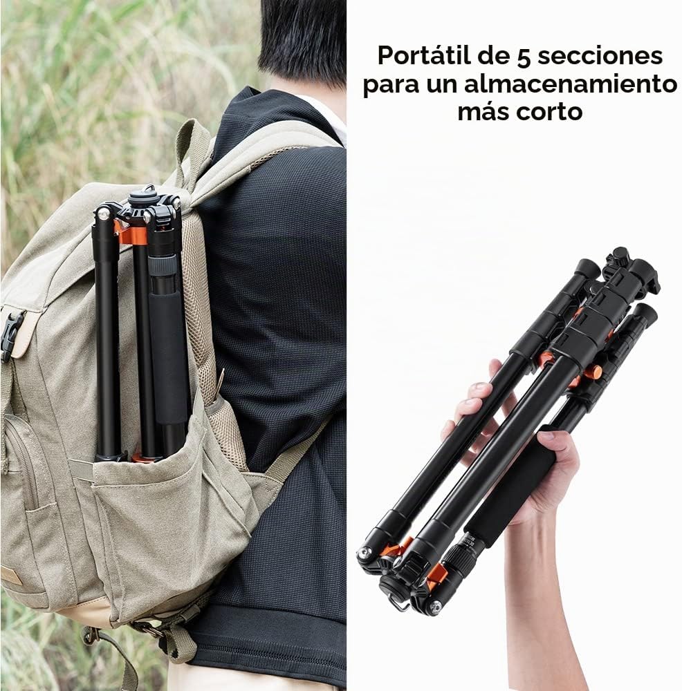K&amp;F Concept Trípode para cámara de 73 pulgadas \/ 186 cm, Trípo...