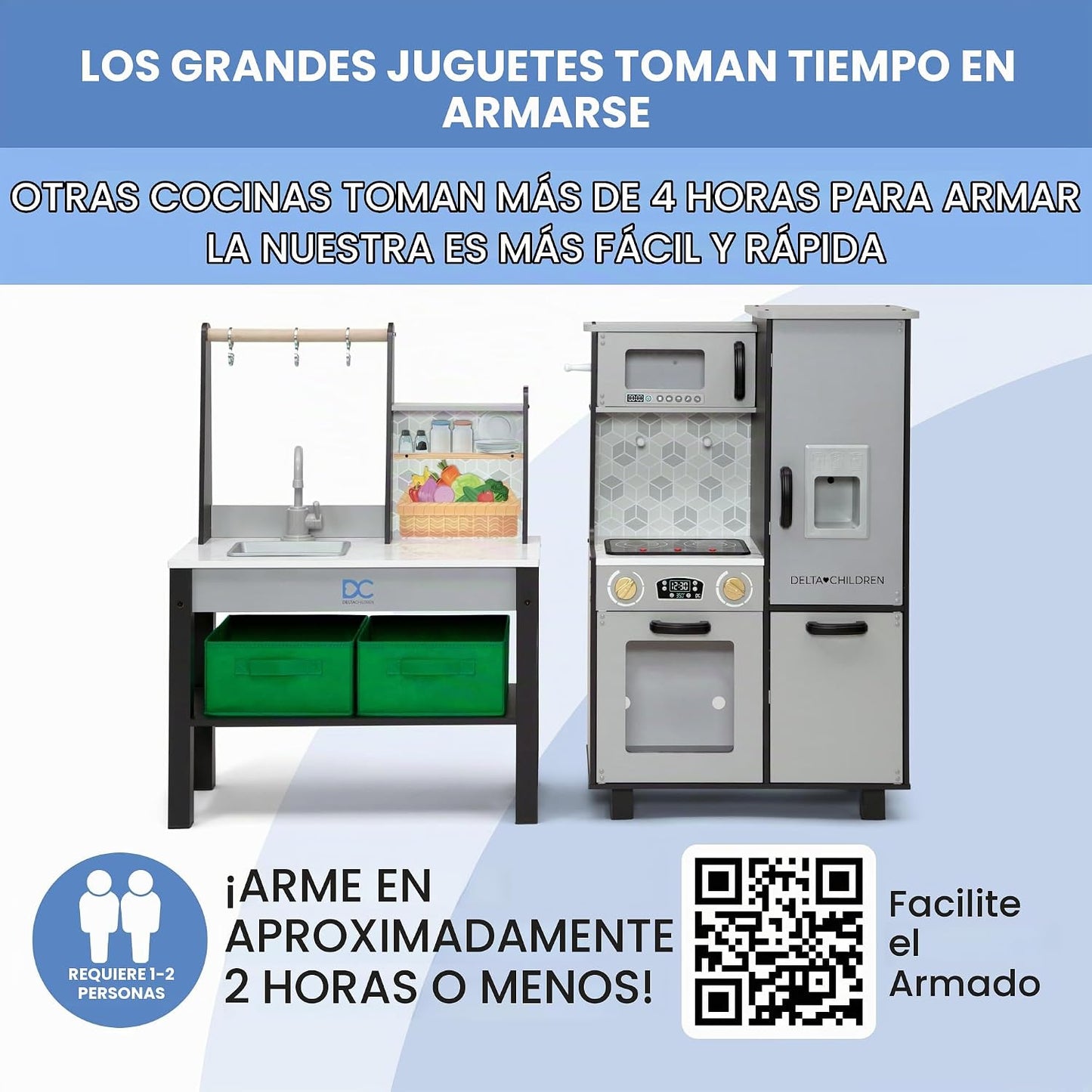 Delta Children - Cocina de juguete Gourmet Todo en Uno de Rincón -...