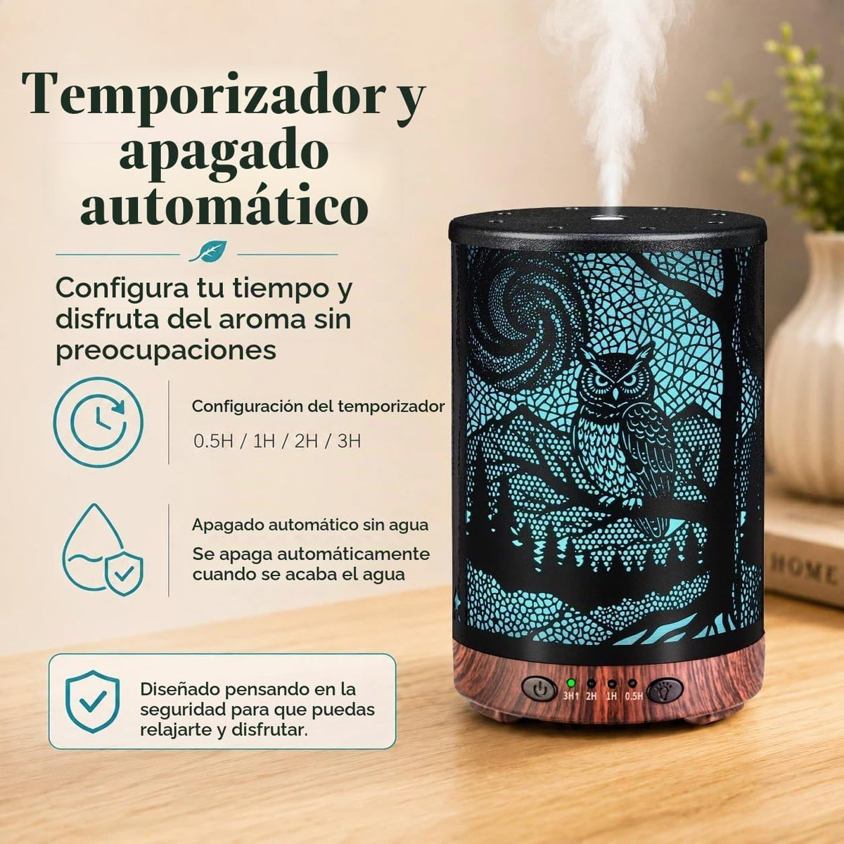 Difusor de aceite esencial, difusor de aromaterapia de 4.1 fl oz co...