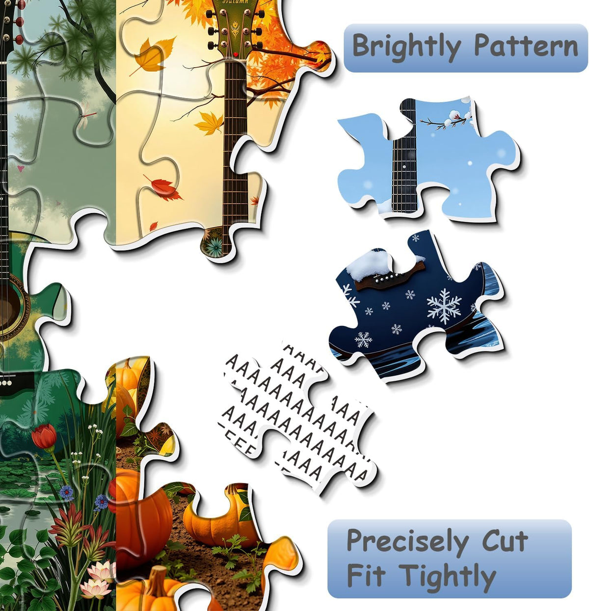 Seasons of Guitar - Rompecabezas de 1000 piezas para adultos, rompe...