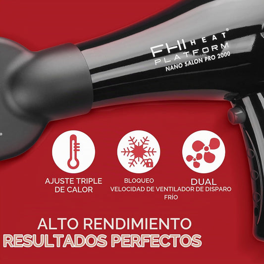 FHI HEAT Platform Nano Power Salon Pro 2000 - Secador de pelo de ce...