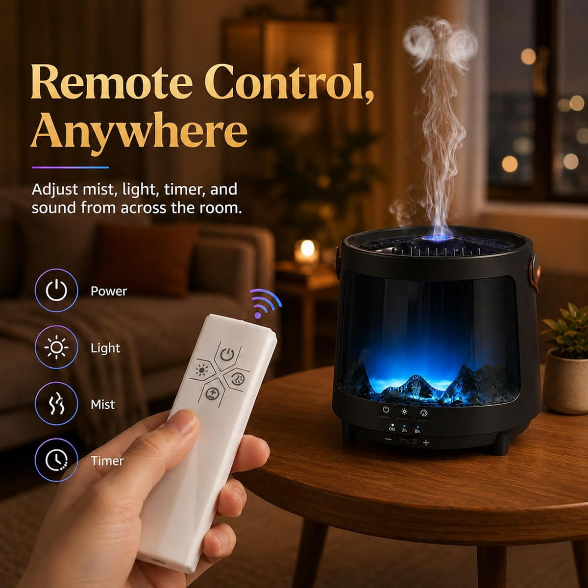 Medusa Aroma Difusor Auto-Off Cool Mist Humidificador para el hogar...