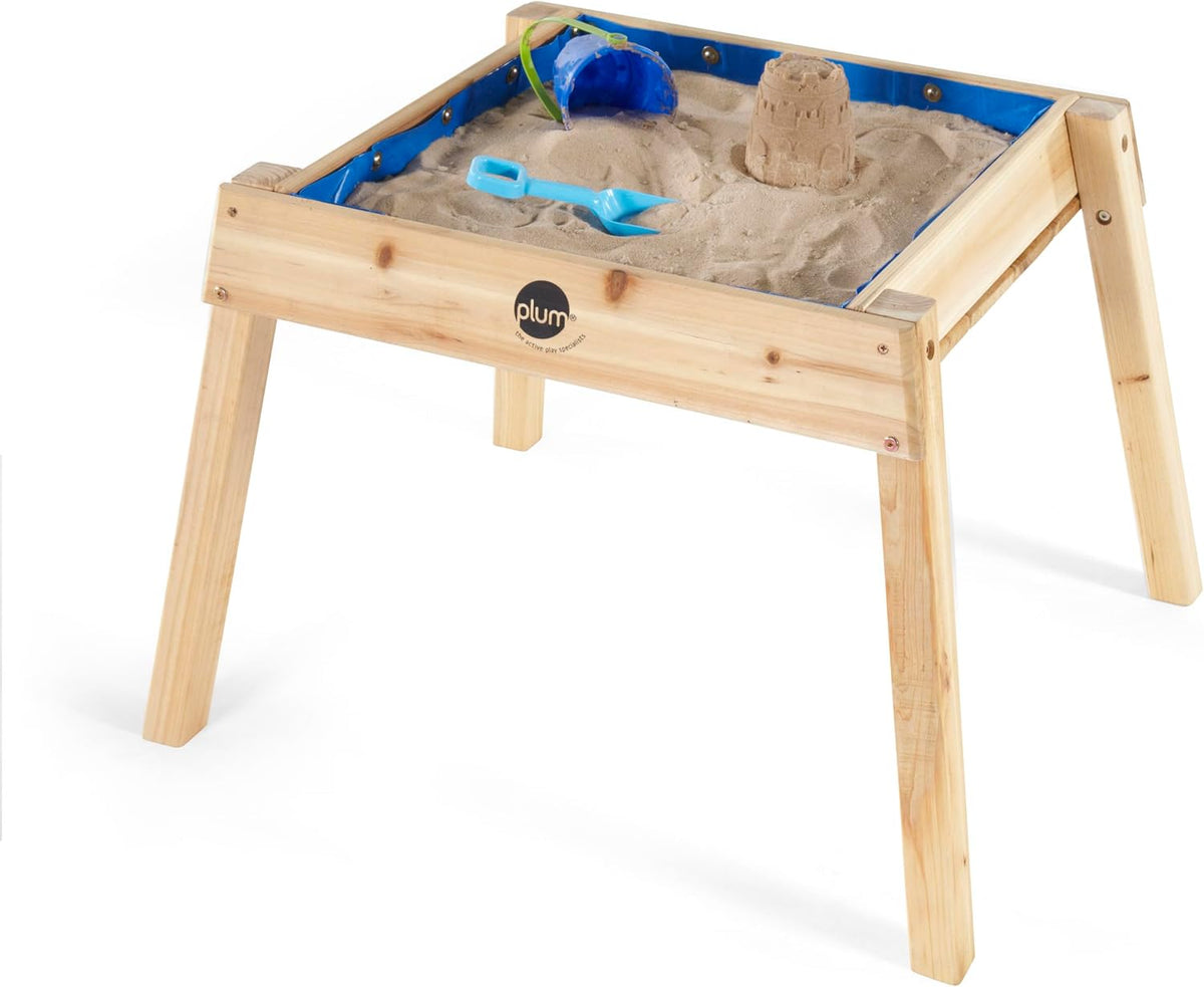 Plum® Mesa de madera para arena y agua con cubierta, juguetes senso...