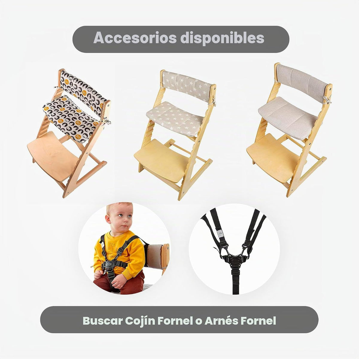 FORNEL Silla Alta Moderna de Madera Blanca | La Silla Para Siempre...