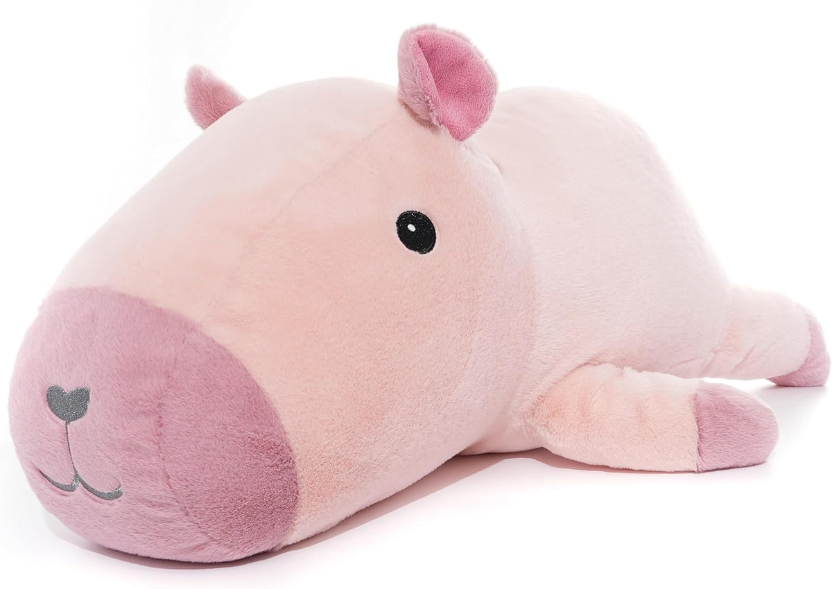WEIGEDU - Juguete de peluche Capybara rosa, 18.9 pulgadas | Almohad...