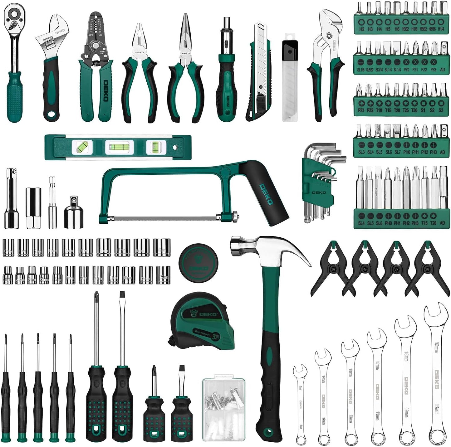 DEKOPRO Juego de herramientas: Kit de herramientas para el hogar de...