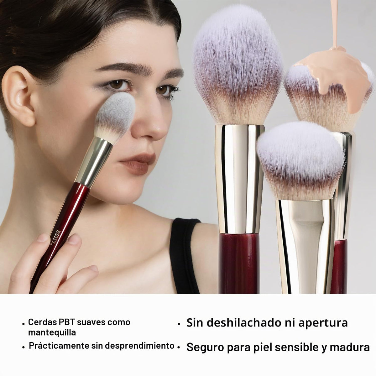 BEILI Brochas de Maquillaje Juego de 9 Piezas Set de Brochas de Maq...