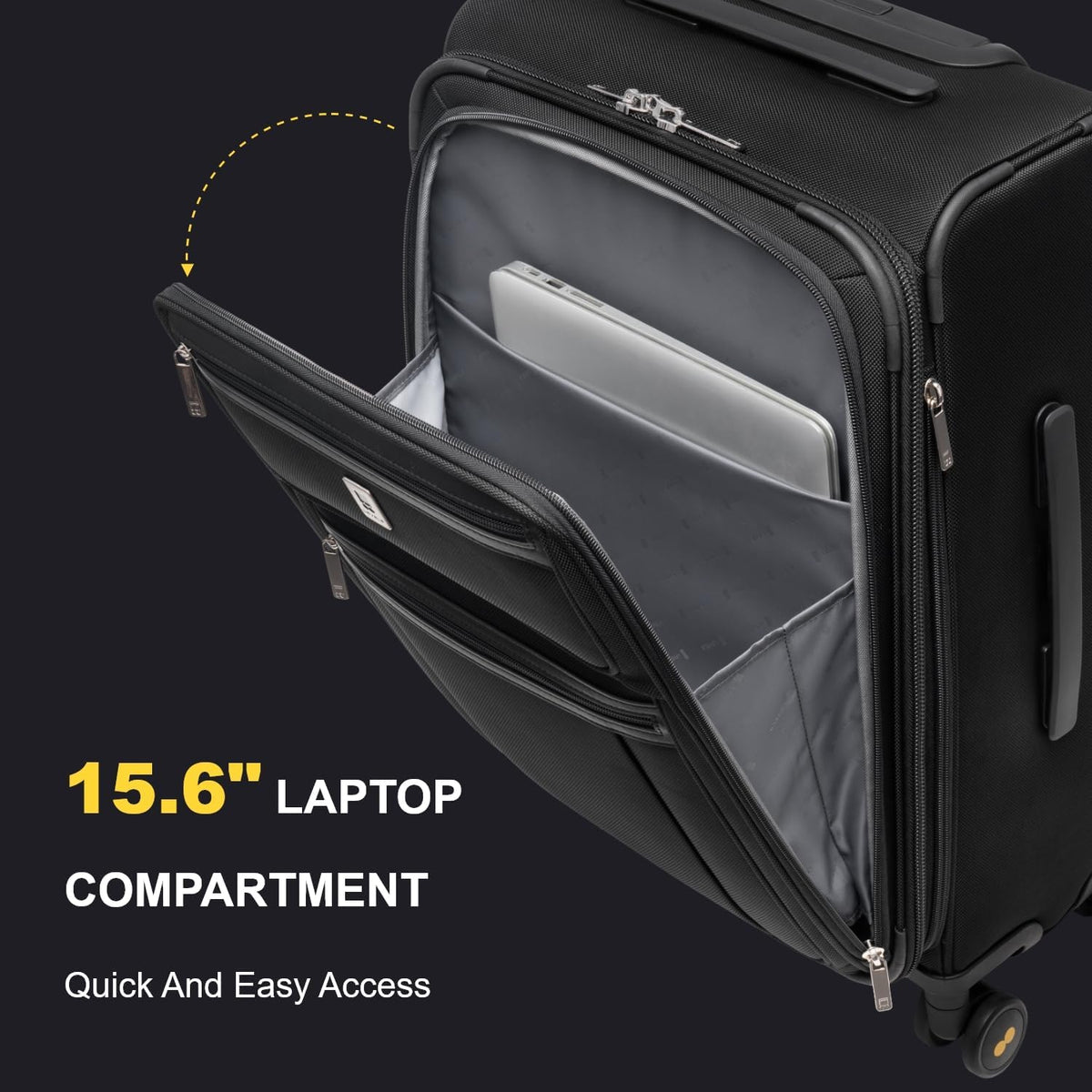 LEVEL8 Equipaje de mano aprobado por aerolíneas con compartimento |...